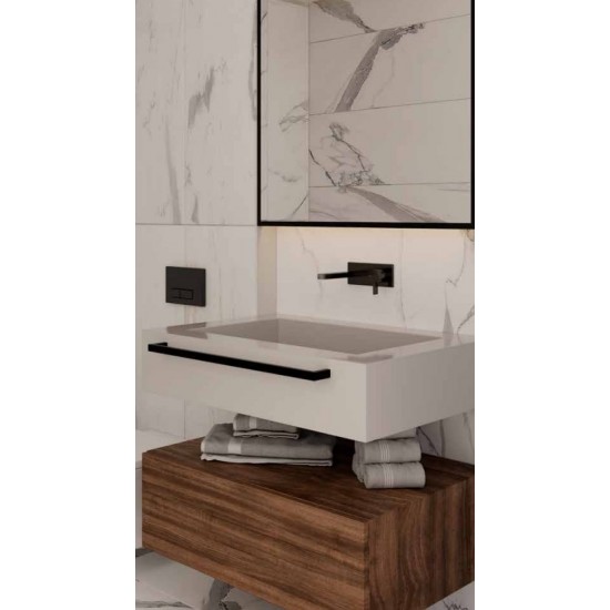 Εντοιχισμένη Μπαταρία Νιπτήρα Modea Eclipse 00-02016/B Μαύρη Ματ